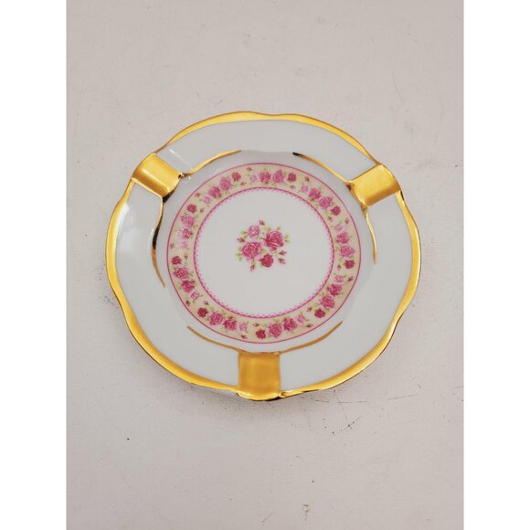 Vintage Limoges Veritable Porcelaine D’Art cobalt blue 22k gold ashtray- France - Picture 1 of 10